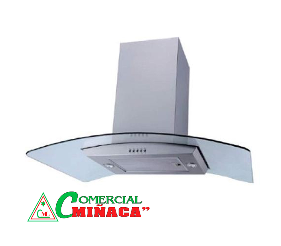 Lupa.ec - Campana Extractora 90 cm RCA 🔴Empotrada Sobre la Pared. 🔴Motor  de 90 Watts de Potencia. 🔴3 Velocidades / 2 Leds. 🔴Flujo de Aire 355m3/h  / Filtro de Carbón. 🔴Ideal para